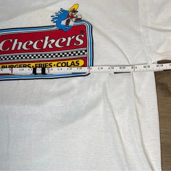 Checkers Burgers Shirt Mens XL Vintage T Shirt 90s Single Stitch Tee Rare USA
